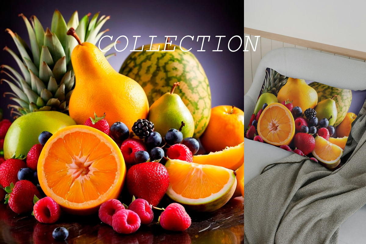 SET Fruit Composition Background, a Background Graphic by IrySha (Photo 1 of 11)