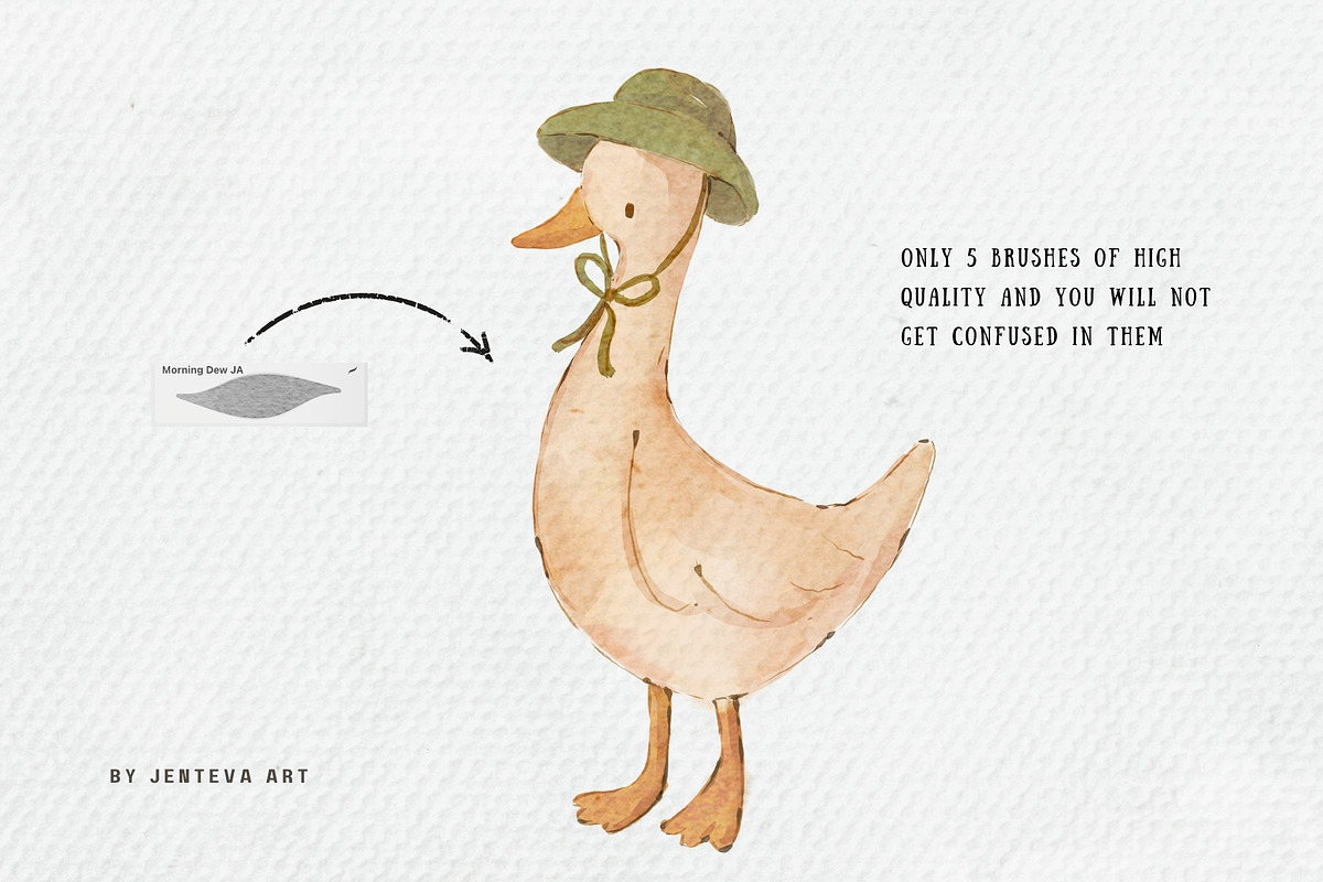 Procreate Watercolor Brush Set, a Brush Add-On by Jenteva Art (Photo 7 of 10)