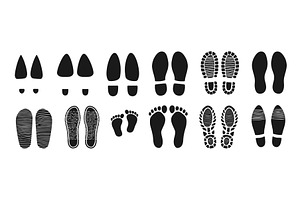 Man And Woman Shoes, Footprints