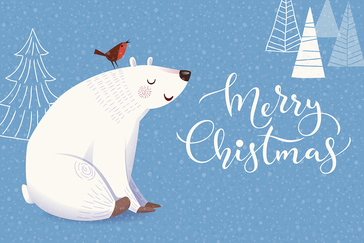Christmas card designs, a Background Graphic by Giraffarte (Photo 2 of 9)