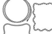 Rope Frame Bundle Rope Lasso SVG PNG, a Graphic by TanchaArt (Thumbnail 2 of 3)