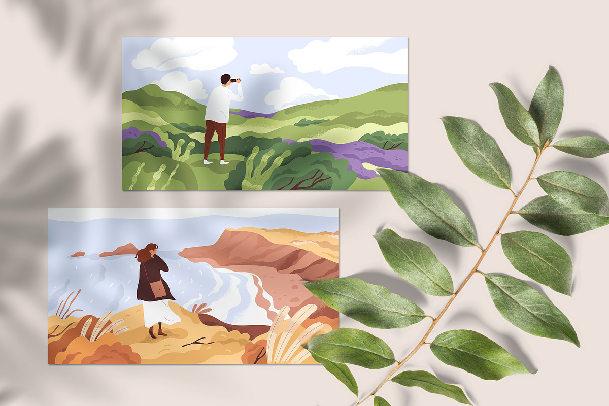 Travelers enjoying views set, a Person Illustration by Good Studio (Photo 12 of 12)
