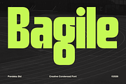 Bagile - Sports Condensed Font, a Sans Serif Font by Pandeka Studio (Thumbnail 1 of 9)