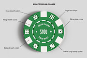 Casino Chips Mockup - 6 views, an Advertising Mockup by Illusiongraphic (Thumbnail 8 of 18)