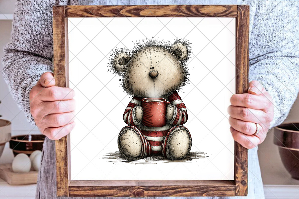 Christmas Teddy Bears Clipart, an Illustration by SinaCreation (Photo 6 of 7)