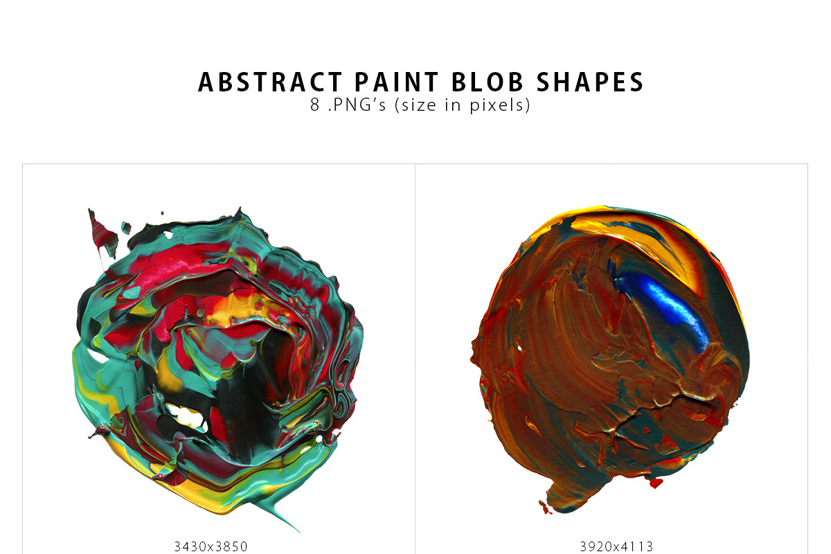 Abstract Paint Shapes, a Texture Graphic by ArtistMef