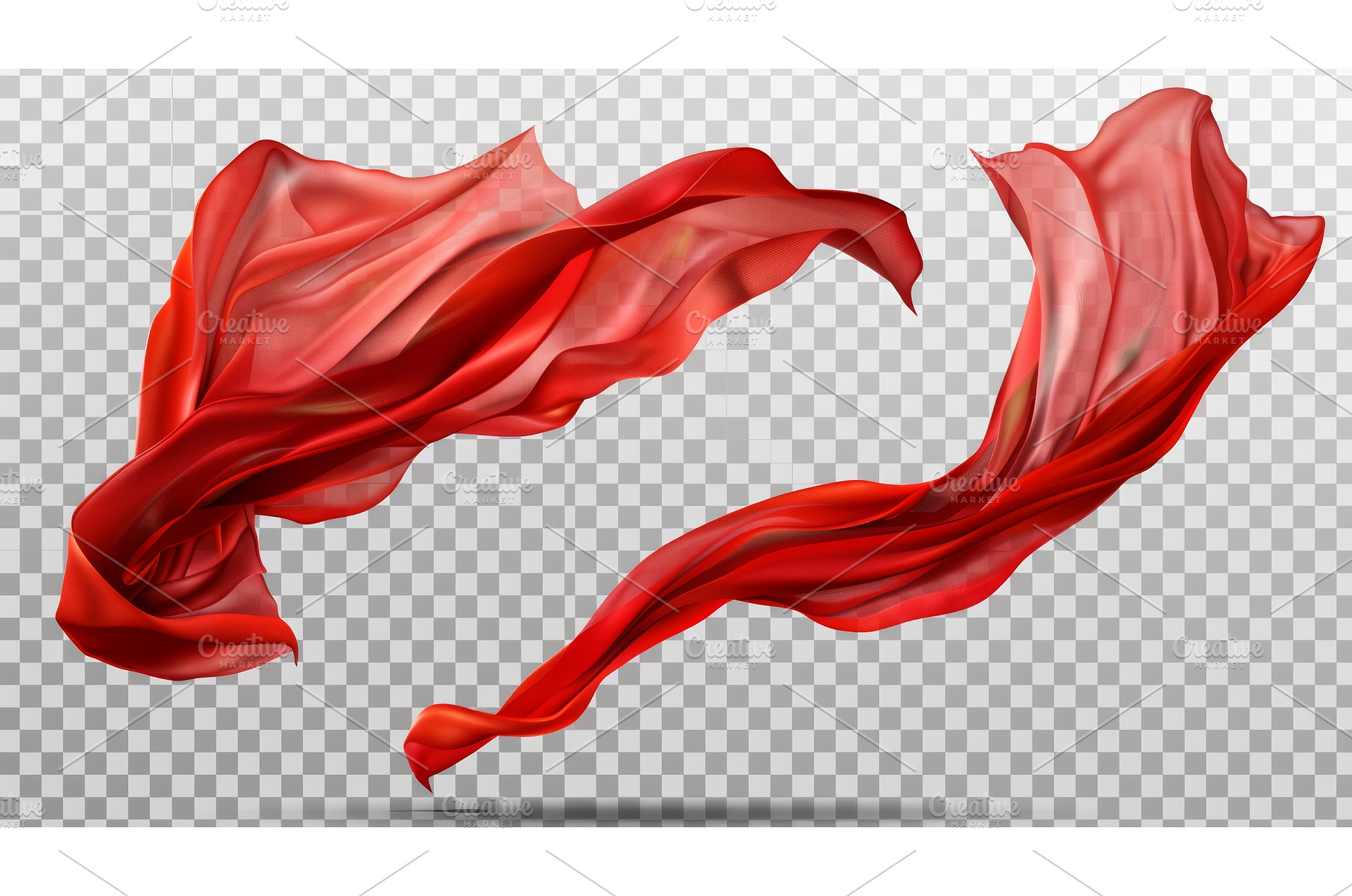 The red cape and cloak fly through, an Abstract Photo by ZinetroN