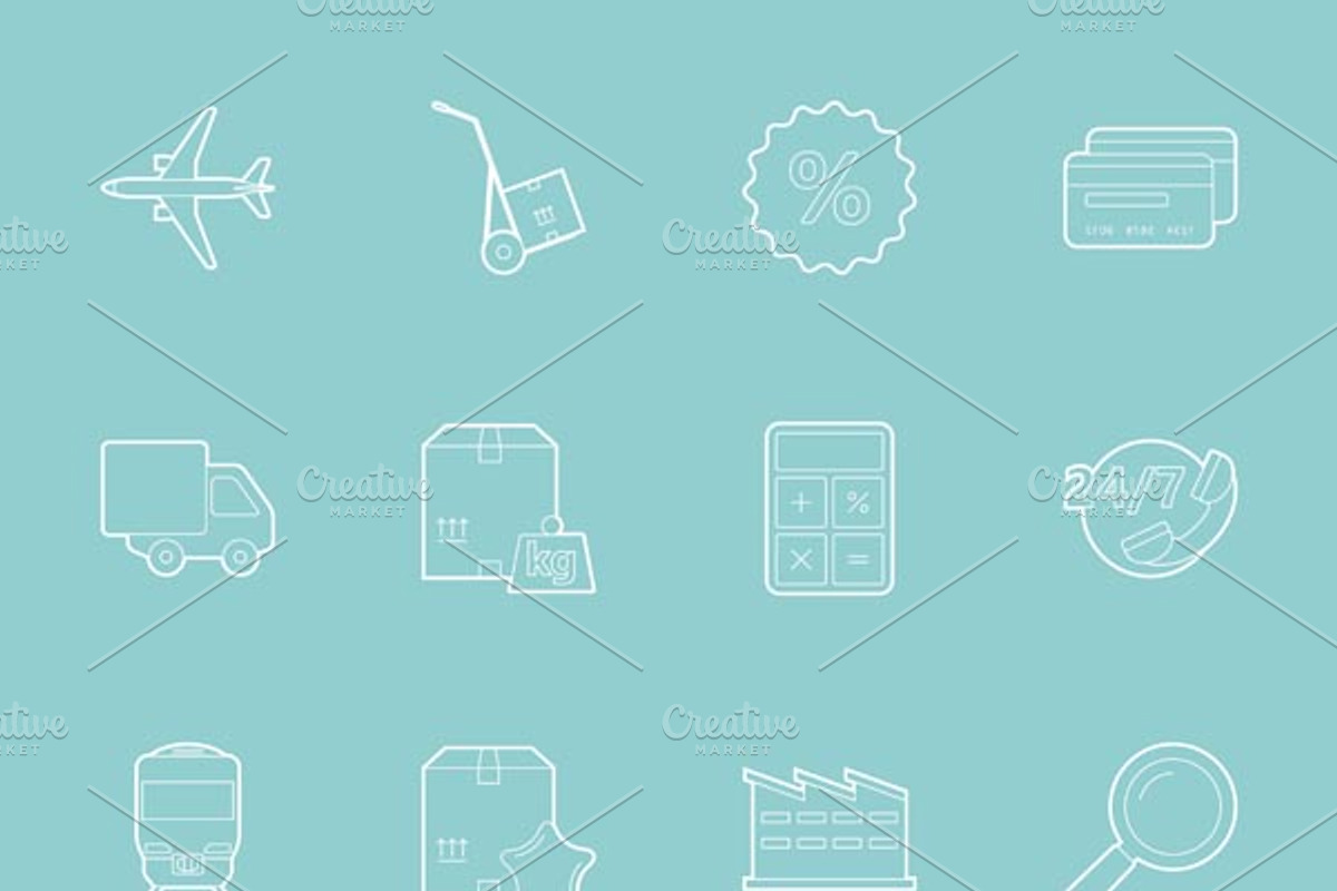 Delivery icons set, an Icon by Equipoise