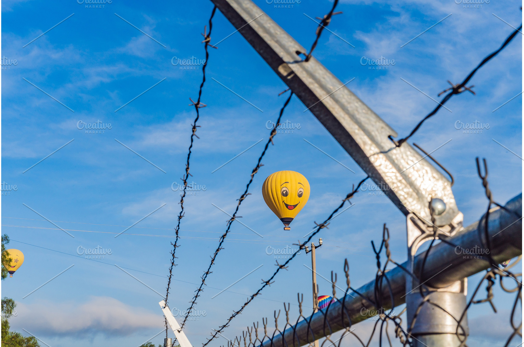 Hot air balloon with a painted smile, a Nature Photo by Elizaveta Galitskaya
