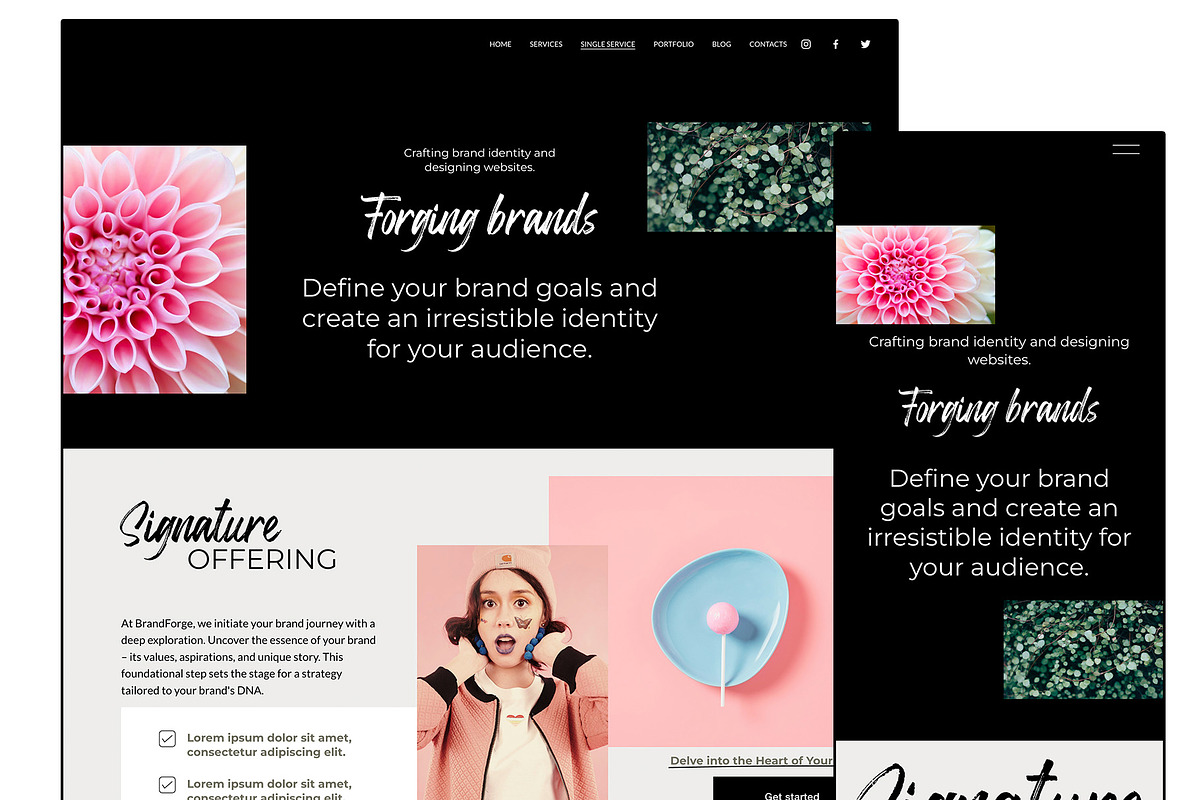 Squarespace template art portfolio, a Squarespace Template by PATCHPO (Photo 4 of 9)