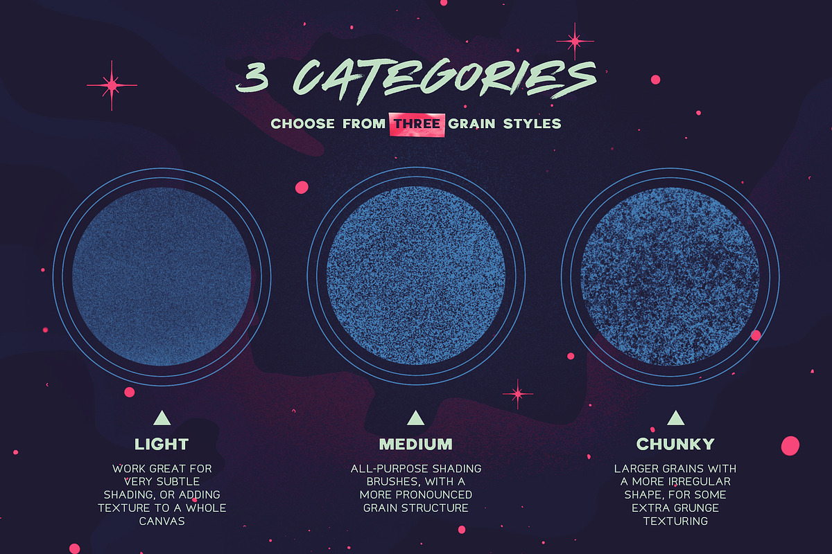 Grain Volume 2 Procreate brushes preview 2