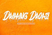 Dripping Drops - Graffiti Font, a Font by Prioritype Co (Thumbnail 1 of 8)