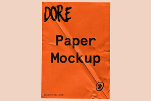 Dore - Wrinkle paper mockup