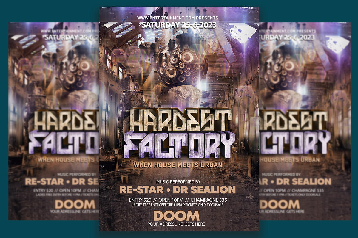 Hardstyle Music Party, a Flyer Template by Art and Flyers
