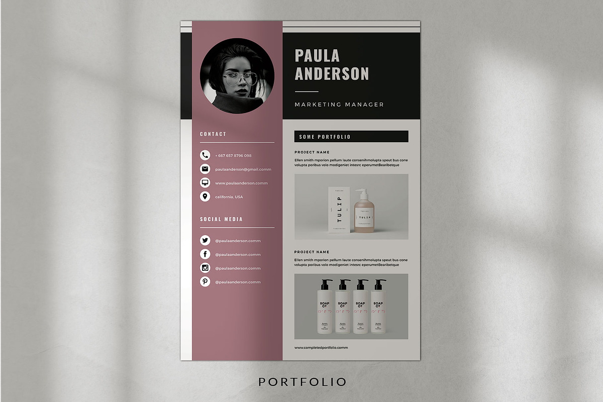 Resume Template / Cv Template, a Resume Template by Symie Design (Photo 4 of 9)