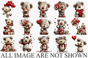 Whimsical Valentine Teddy Bear, an Illustration by Canvas Craft (Thumbnail 3 of 6)