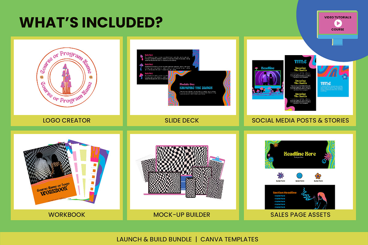 Psychedelic Canva Brand Collection, a Social Media Template by WorkShy Studio (Photo 2 of 23)