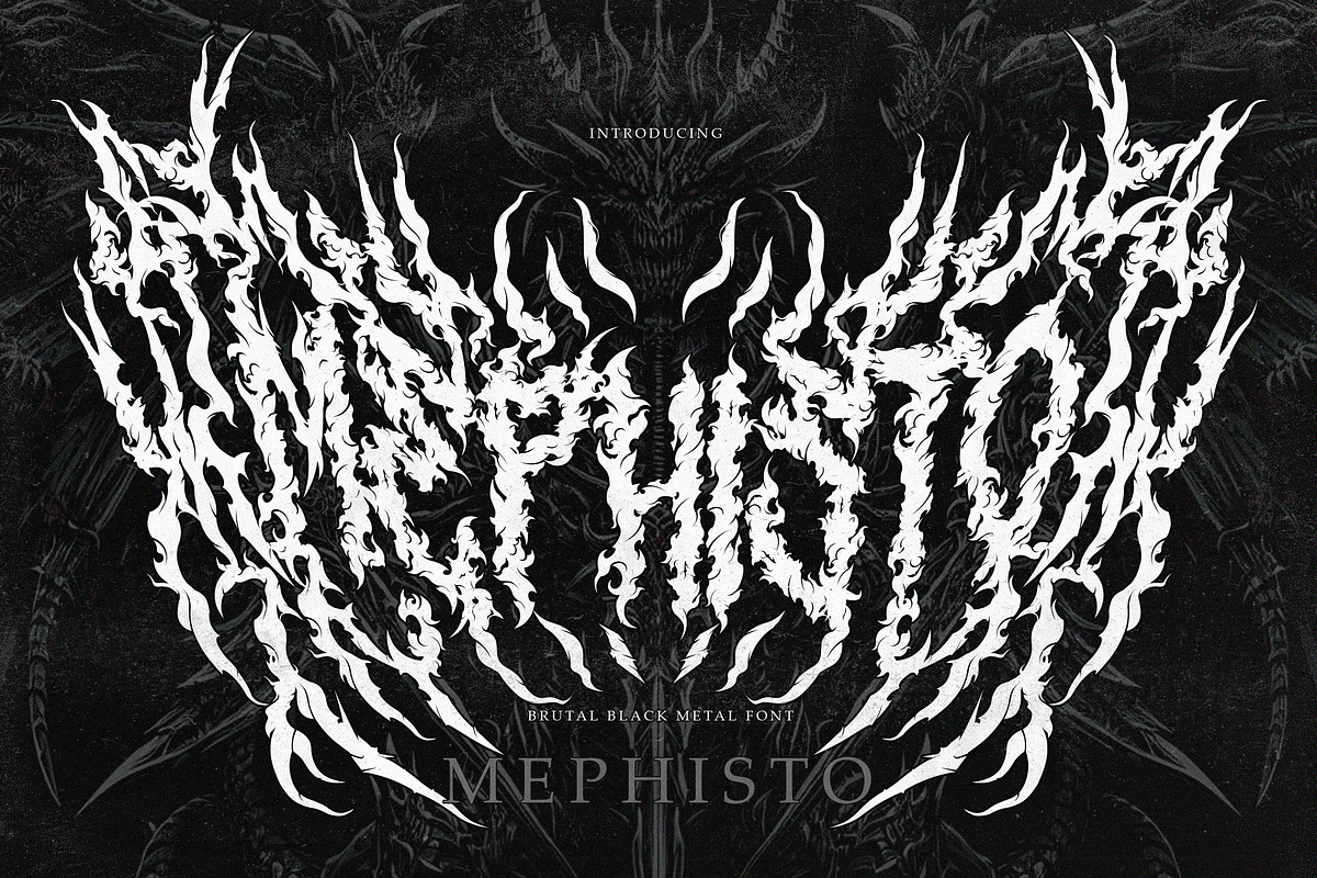 Mephisto – A True Black Metal Font, a Blackletter Font by Ardana