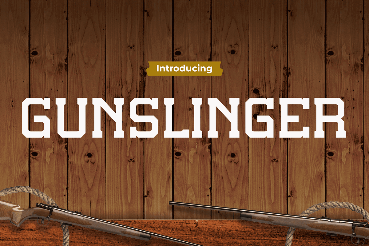 GUNSLINGER, a Serif Font by TokoPress (Photo 1 of 10)