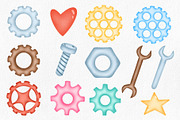 Cute Robots Clipart, a Technology Illustration by BonbonnyDesigns (Thumbnail 3 of 4)