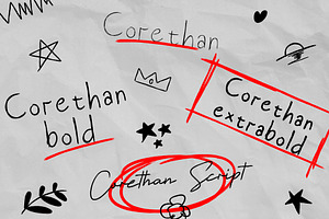 Corethan Font 4 Fonts Dingbats