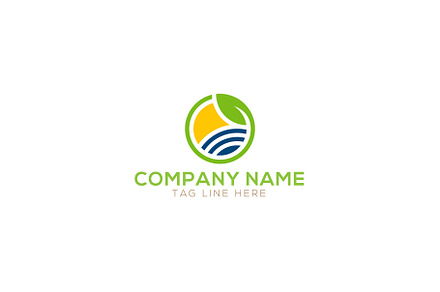 Agriculture logo with a sprout plant