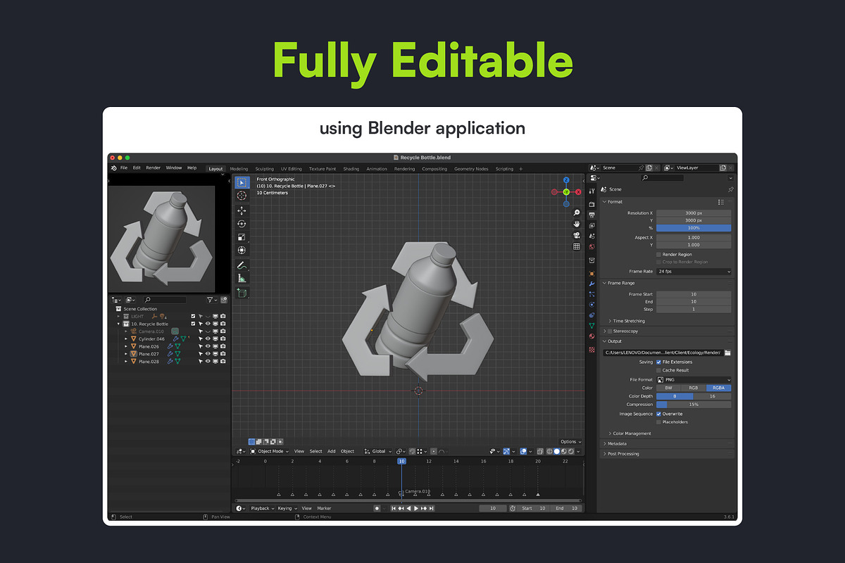 20 Ecology 3D Icon Set, an Environmental 3D Model by Bilicube Studio (Photo 3 of 6)