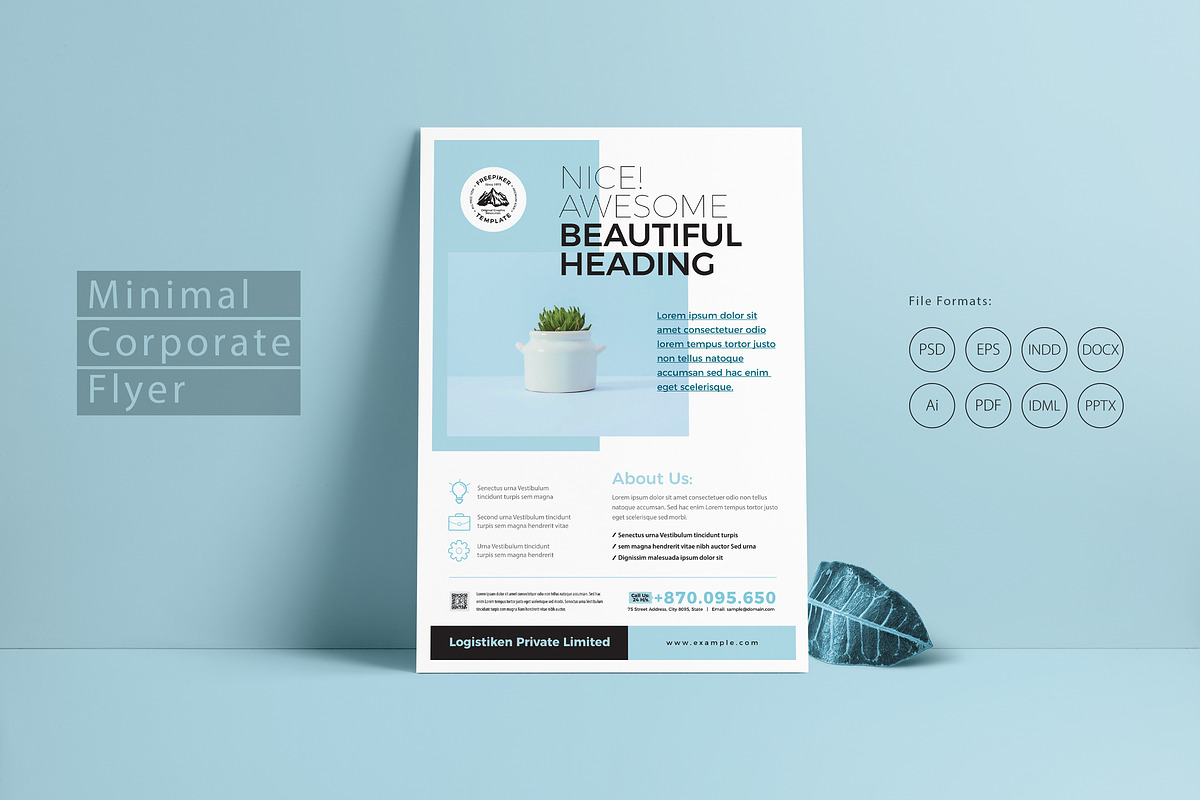 Minimal Corporate Flyer preview 2