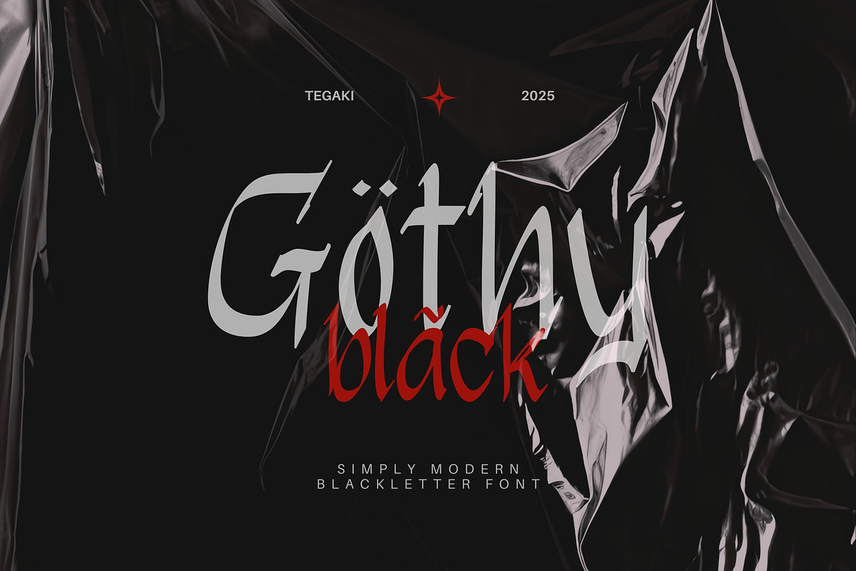 Gothy Black, a Blackletter Font by rudiSasori (Photo 1 of 13)