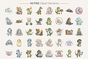 Funny Burnout Dino Sublimation, an Illustration by Artnoy (Thumbnail 2 of 8)