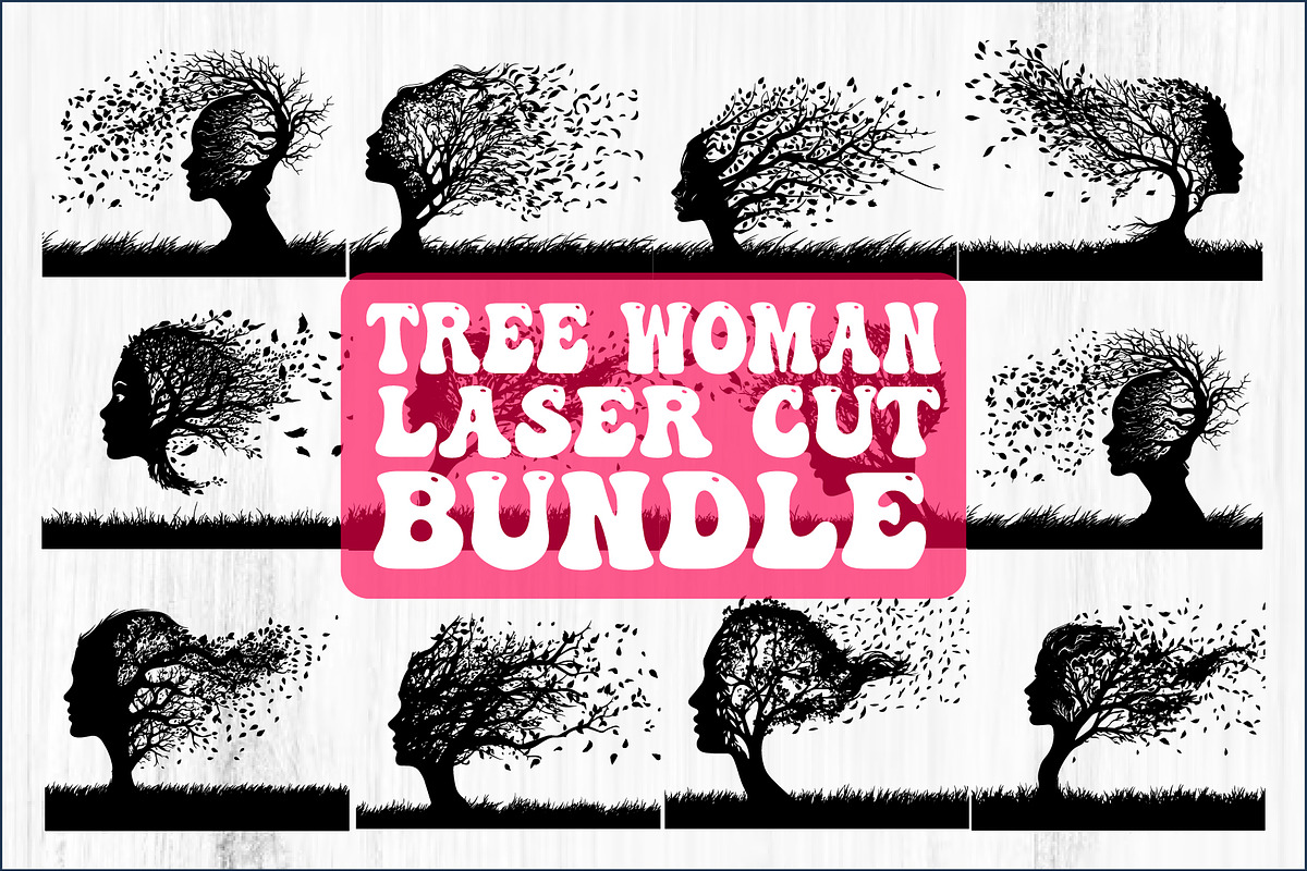 Tree Woman Laser Cut Bundle, an Object Graphic by Creativeshirt