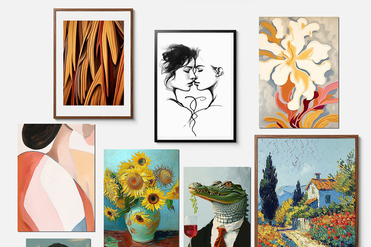 90 Colorful Art Print Series Posters, a Background Graphic by Muzi pear studio (Photo 7 of 8)