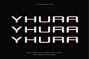 Yhura - Futuristic Display Font, a Sans Serif Font by MenkType Studio (Thumbnail 1 of 6)
