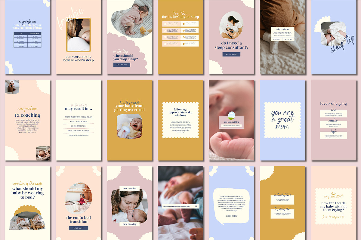 Sleep Coach Instagram Templates, a Social Media Template by Templatez.Co (Photo 4 of 8)