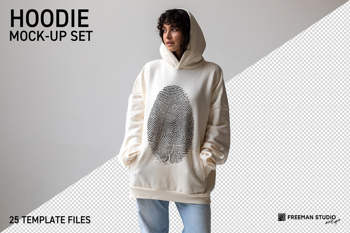 Hoodie Mock-Up Set, a Hoody Mockup by Freeman Studio (Photo 1 of 16)