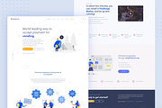 Figma Fintech Landing Page, an UI Kit Template by Themesmile (Thumbnail 1 of 2)