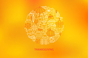 Thanksgiving Line Art Icons, an Outline Icon by Anna_leni (Thumbnail 5 of 6)