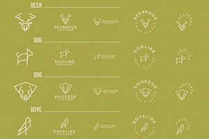 116 Geometric Animal Logos -30%