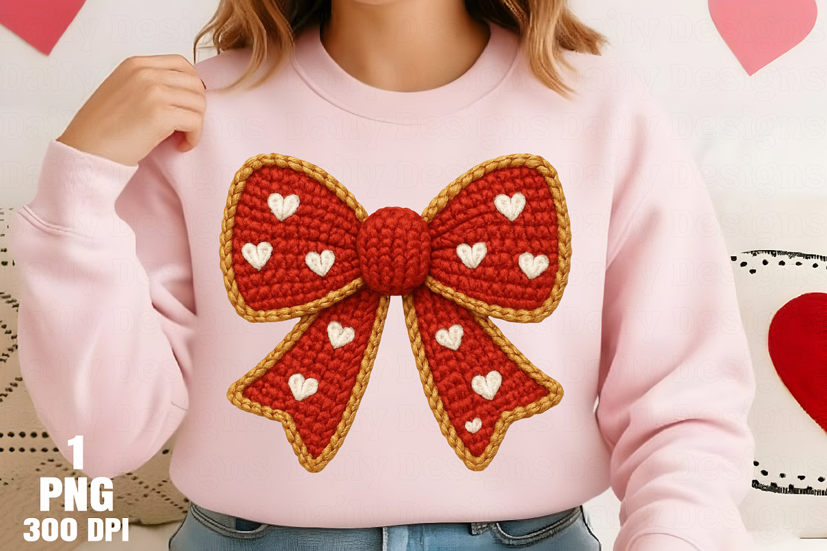Yarn Faux Embroidery Valentine Bow P, an Illustration by Daily.Designs (Photo 2 of 5)
