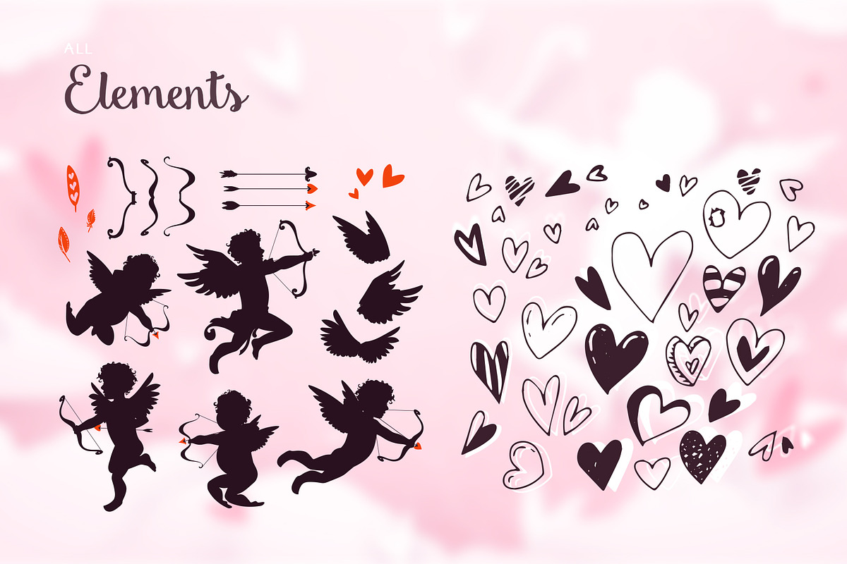 St.Valentine`s Day: Cupids & Decor, an Illustration by Gluiki (Photo 5 of 6)