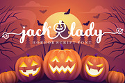 Jack Lady Halloween Font, a Script Font by Bosstype Studio (Thumbnail 1 of 8)
