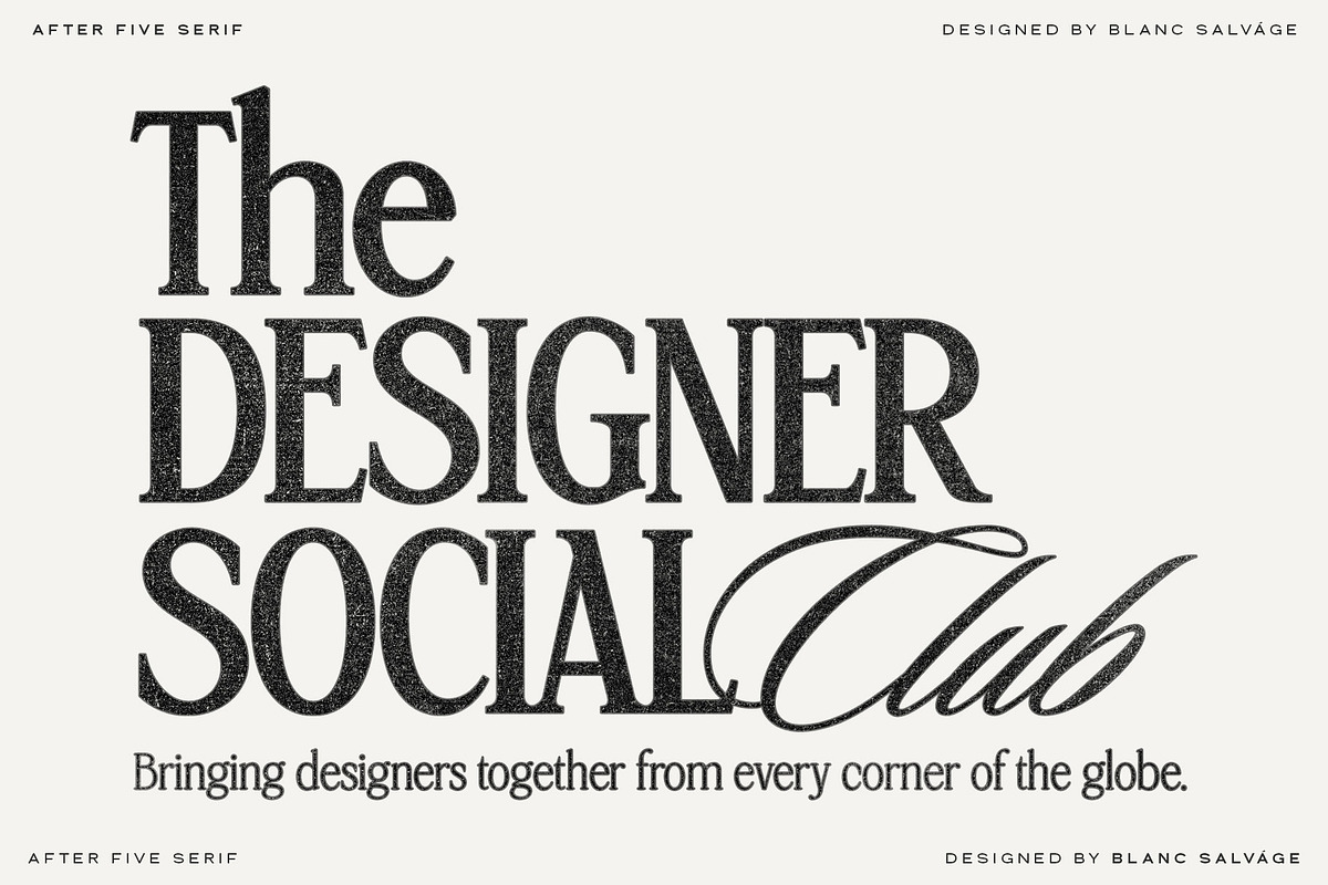 After Five Luxury Serif, a Serif Font by Blanc Salváge (Photo 7 of 9)