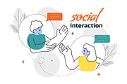 10 Social Interaction Illustration, a Person Illustration by denayunebgt (Thumbnail 4 of 4)