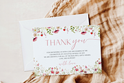 Baby in Bloom Thank You Card Mockup, an Invitation Template by Digital_Mind (Thumbnail 4 of 5)