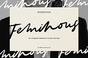 Feminous Font - Elegant Brush Script, a Script Font by Invasi Studio (Thumbnail 1 of 11)