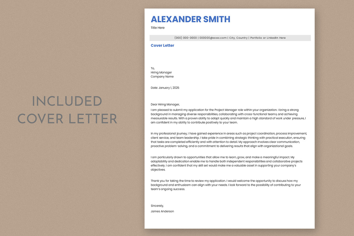 ATS Friendly Resume / CV, a Resume Template by Anjum Ilyas (Photo 4 of 7)