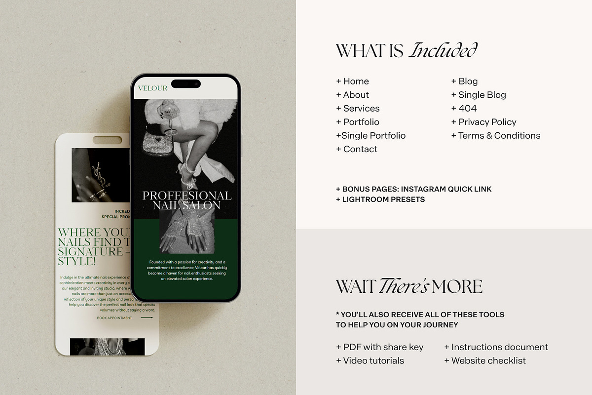 Velour | Showit Website Template, a Landing Page Template by Lavinia Visuals (Photo 2 of 9)