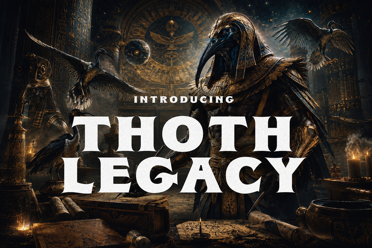 Thoth Legacy - Egyptian Typeface, a Serif Font by HipFonts (Photo 1 of 10)