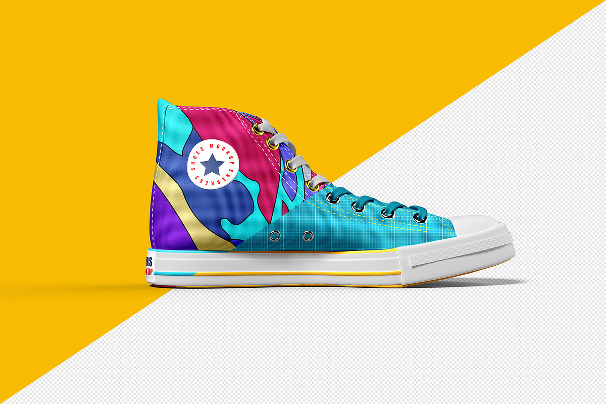 Sneakers Shoes Mockup - 9 views, a Packaging Mockup by Illusiongraphic (Photo 11 of 28)