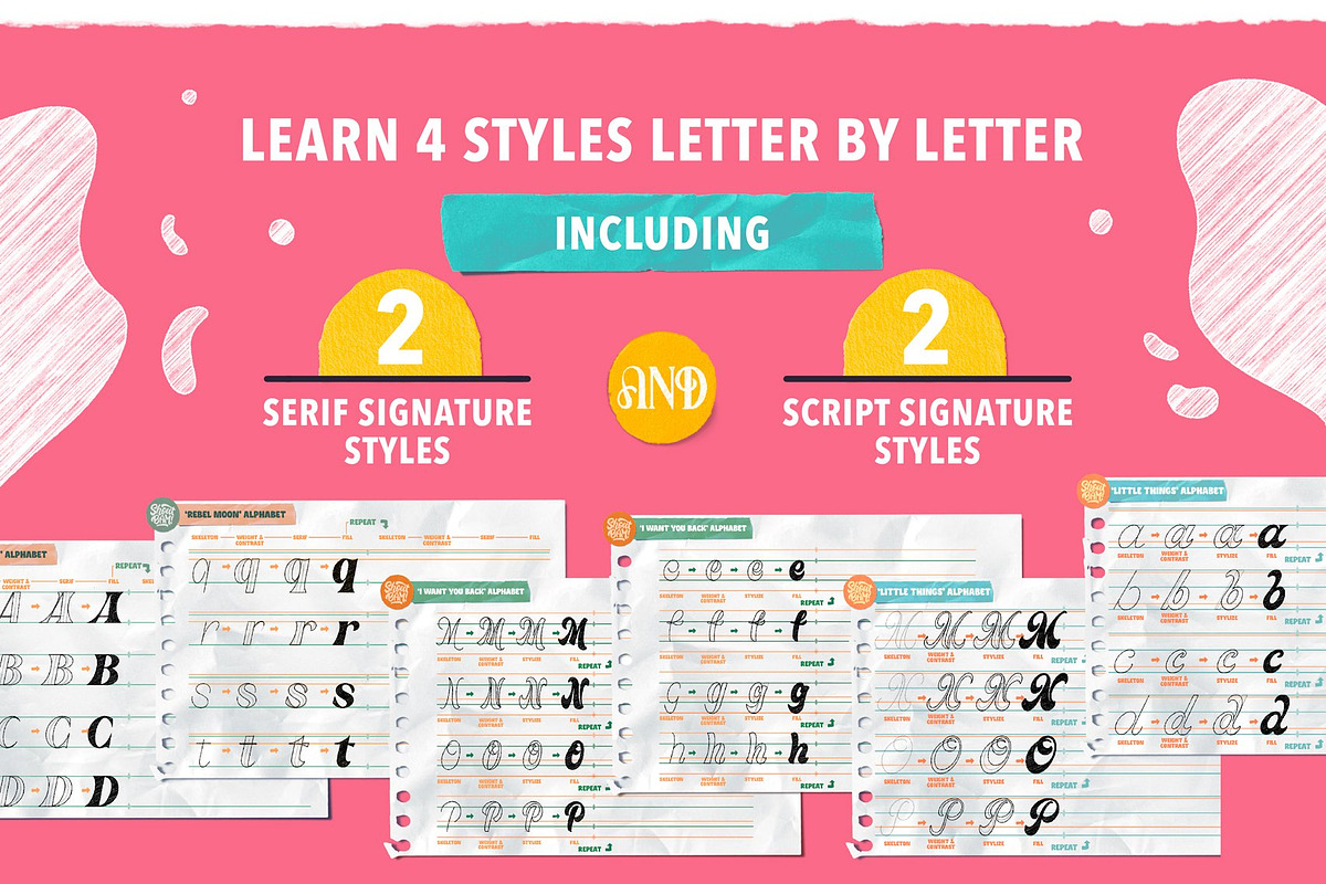 Lettering Alphabet Workbooks, a Brush Add-On by Shoutbam (Photo 4 of 4)